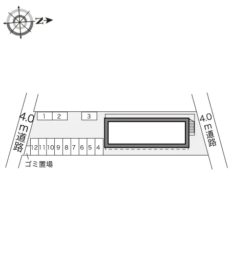 ★手数料０円★宇都宮市西川田南　月極駐車場（LP）